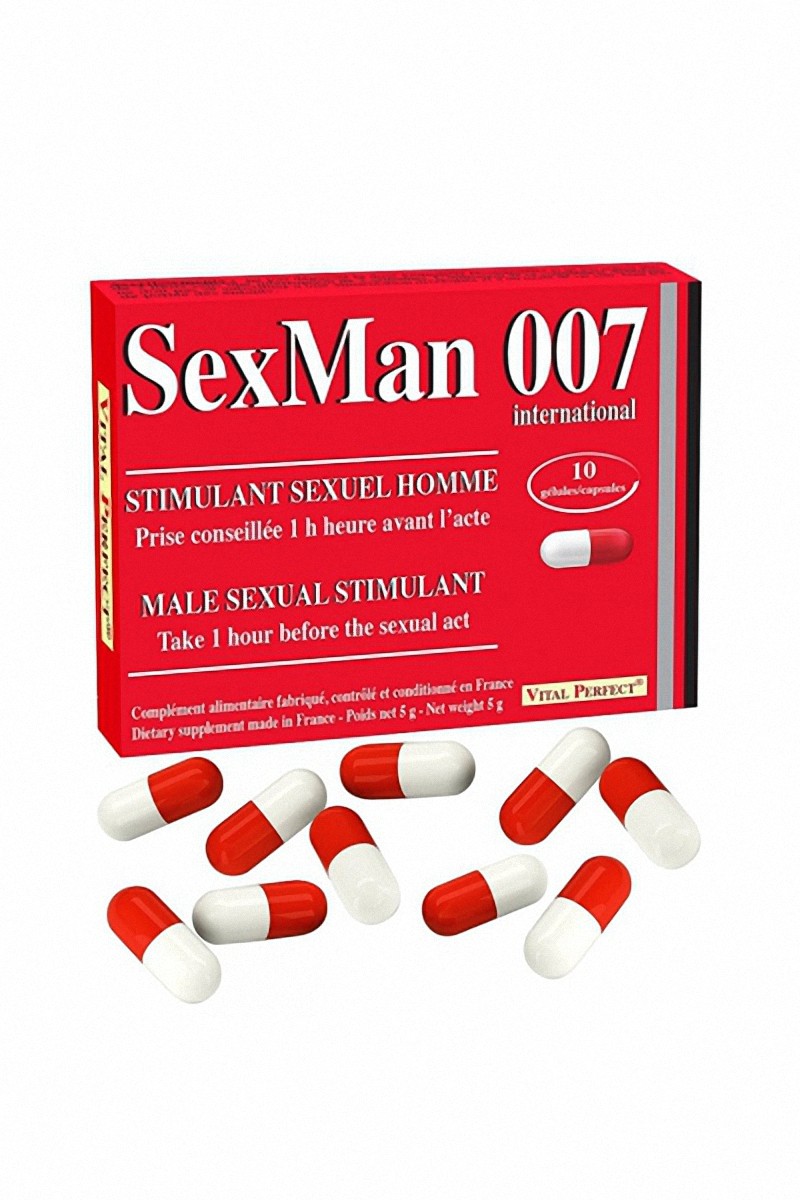 Aphrodisiaque SexMan 007 (10 gélules)