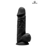 Gode double densité noir 21,5 cm - Modèle 4