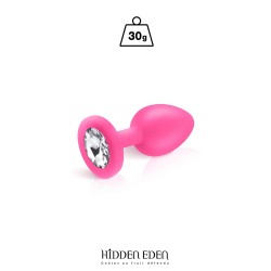 Plug bijou silicone rose S...
