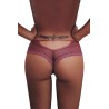 Tanga bordeaux dentelle - Paris Hollywood