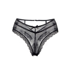 Tanga noir dentelle - Paris Hollywood