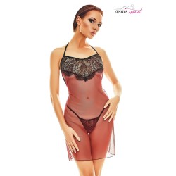 Robe lingerie rouge et...