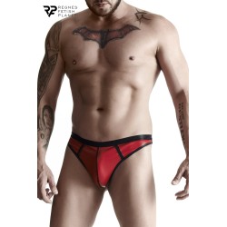 String en wetlook rouge -...