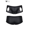 Shorty ouvert noir wetlook - Regnes