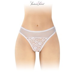 Tanga blanc ouvert Ava -...