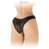 Tanga noir ouvert Ava - Fashion Secret