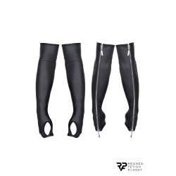 Gants longs en wetlook avec fermetures éclair - Regnes