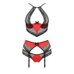Ensemble à jarretelles Scarlet rouge - Passion