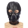 Cagoule BDSM simili cuir avec baillon amovible - Fetish Tentation