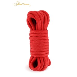 Corde de bondage rouge 5m -...