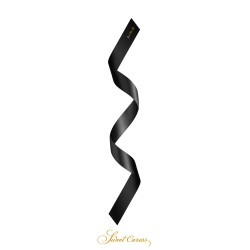 Bandeau BDSM satin noir -...