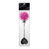 Tapette coeur avec pompon fuchsia - Sweet Caress