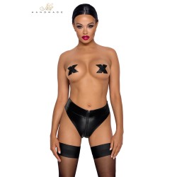 Culotte tanga zipée en...