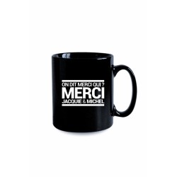Mug noir J&M - On dit merci...