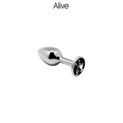 Plug métal bijou noir S -...