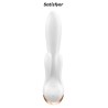 Vibro Rabbit connecté Double Flex blanc - Satisfyer