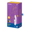 Vibro Rabbit connecté Double Flex blanc - Satisfyer