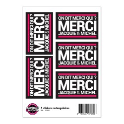 5 stickers J&M noir logo...