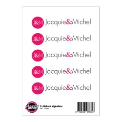 5 stickers Jacquie et...