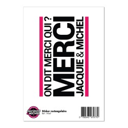 Grand sticker J&M rectangle...