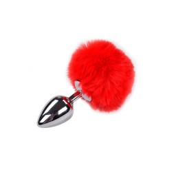 Plug métal Fluffy L rouge -...