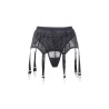Porte-jarretelles noir et string