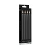 4 bougies SM noires Large - Ouch!