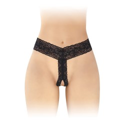 String ouvert Anita noir -...