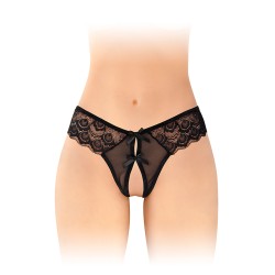 String ouvert Alicia noir -...