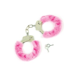 Menottes fourrure rose -...
