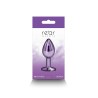 Plug bijou aluminium chromé violet S