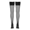 Bas autofixants couture noir 1 - Cotelli Legwear
