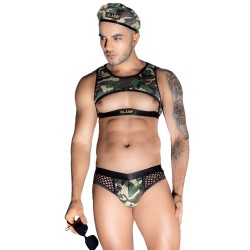 Tenue militaire sexy 4 pièces - J Lingerie