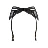 Porte-jarretelles tulle et dentelle noir V-10712 - Axami 
