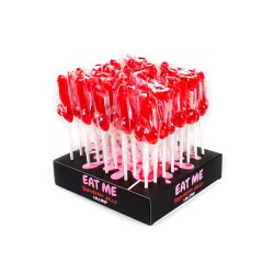 Présentoir de 40 sucettes pénis à la fraise