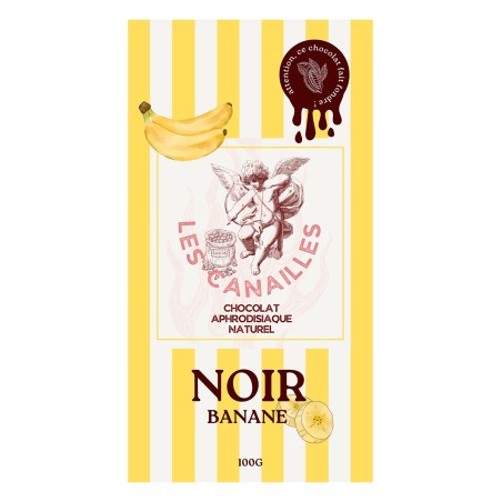 Chocolat noir banane - Tablette 100g - Les canailles