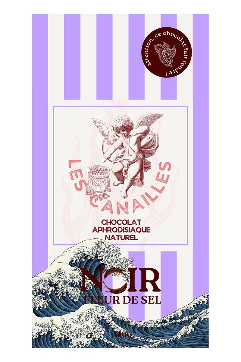 Chocolat noir fleur de sel - Tablette 100g - Les canailles