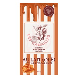 Chocolat au lait éclats de caramel - Tablette 100g - Les canailles