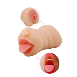 Masturbateur réaliste Sarah bouche et vagin