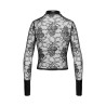 Chemise dentelle Noirelle F377 - Noir Handmade