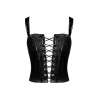 Corset en vinyle Dominae F379 - Noir Handmade