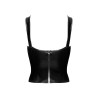 Corset en vinyle Dominae F379 - Noir Handmade