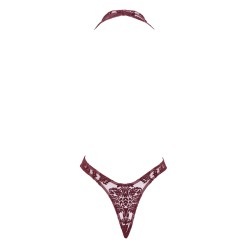 Body en tulle floqué Kink Royal F386 - Noir Handmade