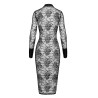 Robe fourreau Noirelle F376 - Noir Handmade