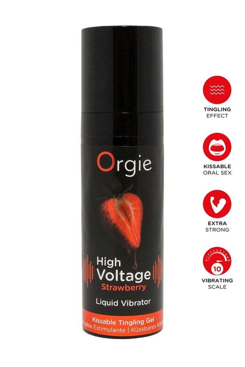 Gel d'excitation High Voltage Liquid Vibrator Fraise - Orgie