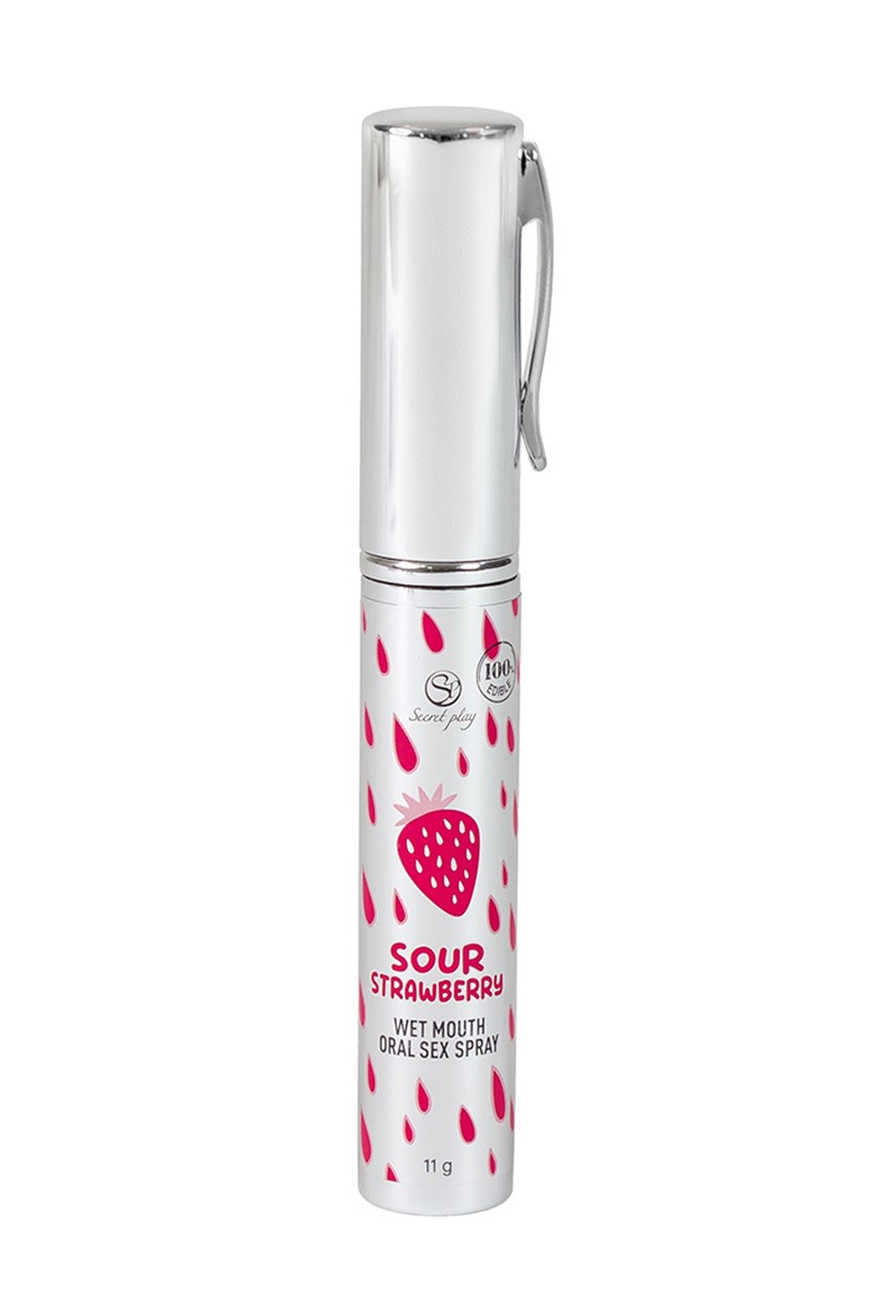 Spray sexe oral et bouche humide à la fraise acide