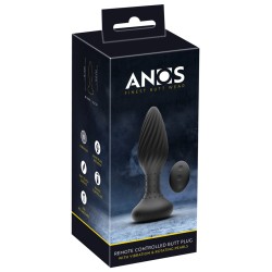 Plug anal vibrant et rotatif télécommandé - Anos