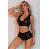 Ensemble Top et Shorty noir - J Lingerie